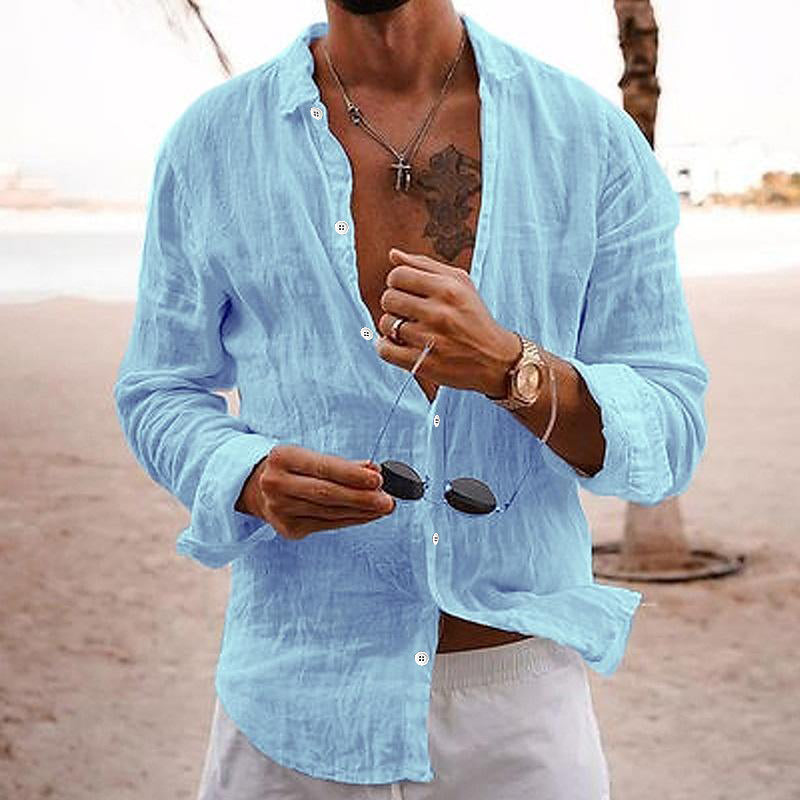 Percy | Men's Linen Shirt for Beach Days