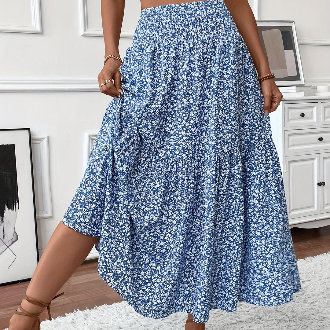 Wren | Women's Floral Smocked Maxi Skirt with Pockets