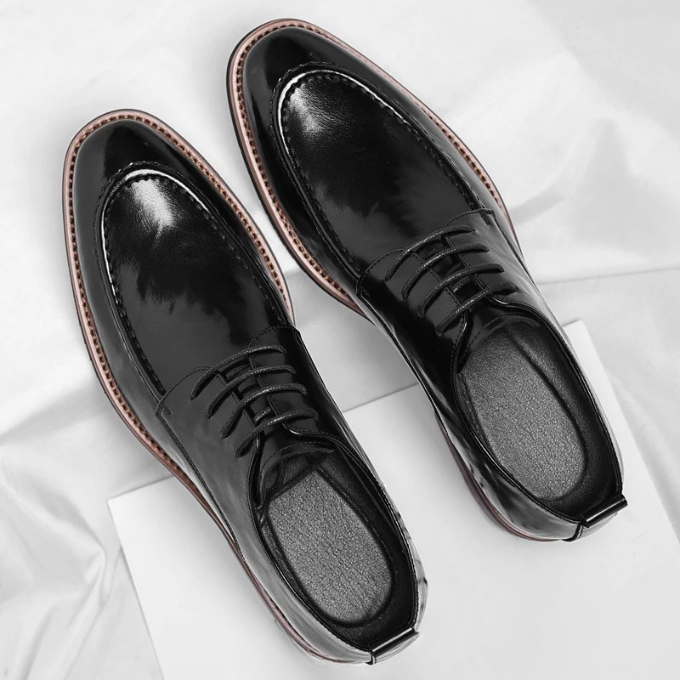 Marlo | Men's Derby Shoes with Black Toe Detail