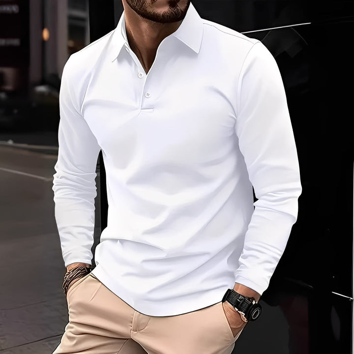 Mason | Men’s Long Sleeve Polo Shirt in a Clean Casual Fit