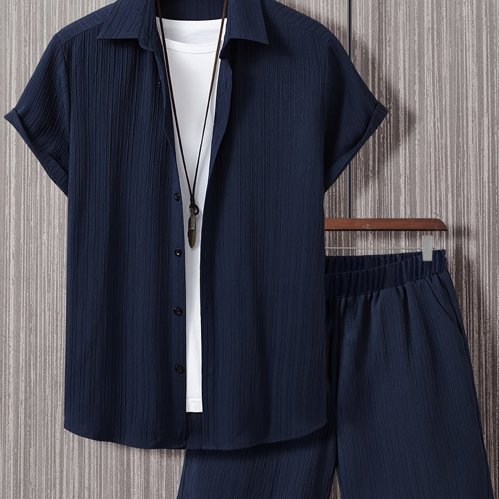 Calloway | Men's Short Sleeve Shirt and Shorts Set in a Relaxed Casual Fit