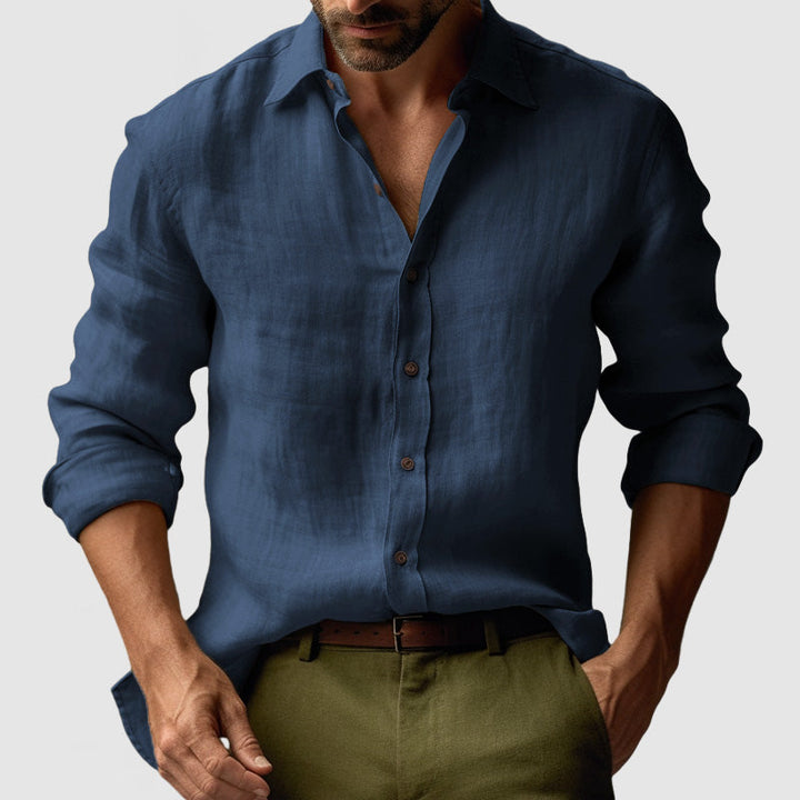 Killian | Men's Linen Shirt with Rolled Sleeves