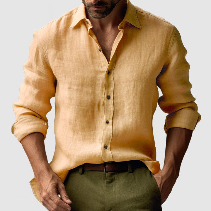 Killian | Men's Linen Shirt with Rolled Sleeves