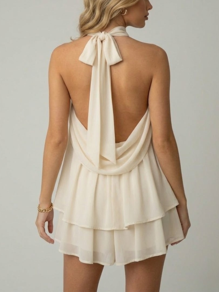 Elodie | Women’s Mini Dress featuring a Halter Neckline