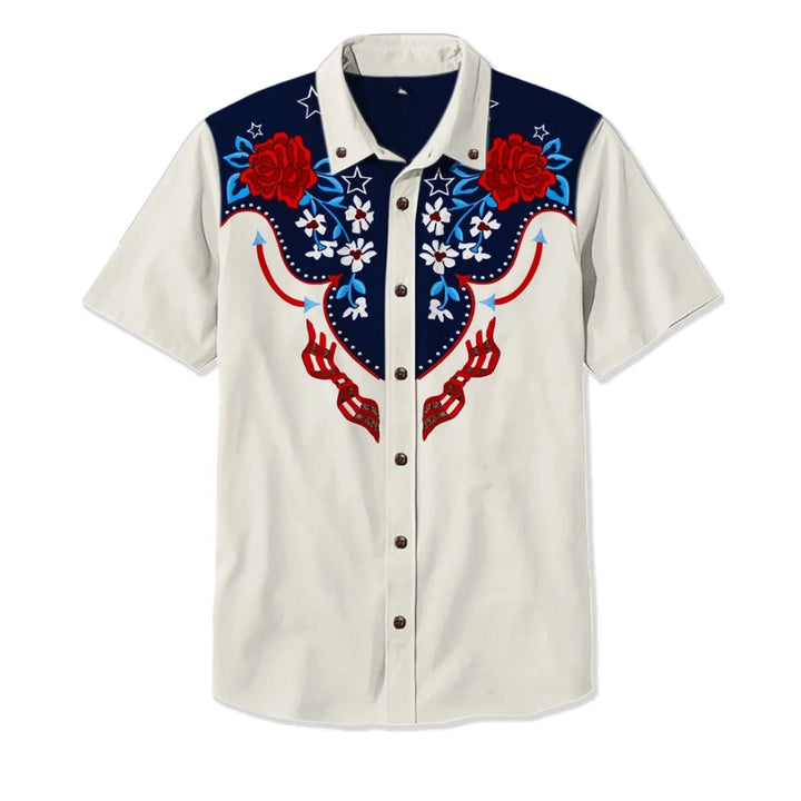 Aston | Men's Western Shirt with Bold Embroidery