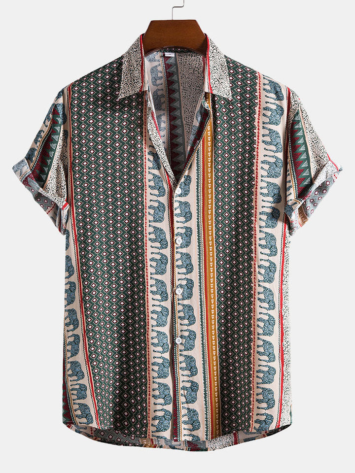 Milan | Men’s Short Sleeve Shirt with a Relaxed Patterned Finish