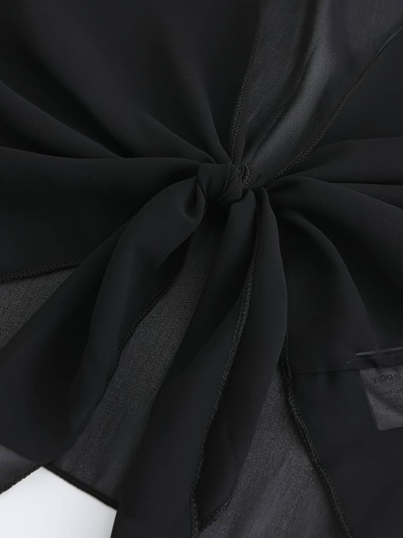 Petra | Women's Sheer Tie-Front Top for Layering