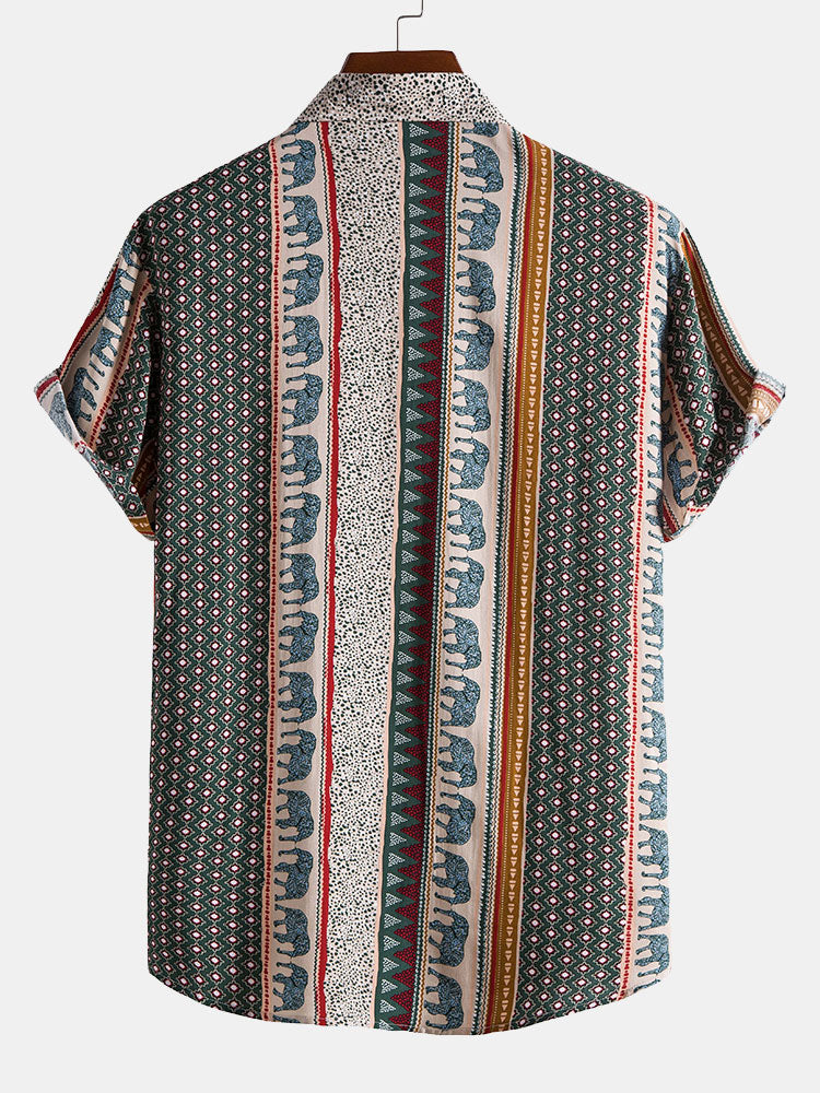 Milan | Men’s Short Sleeve Shirt with a Relaxed Patterned Finish