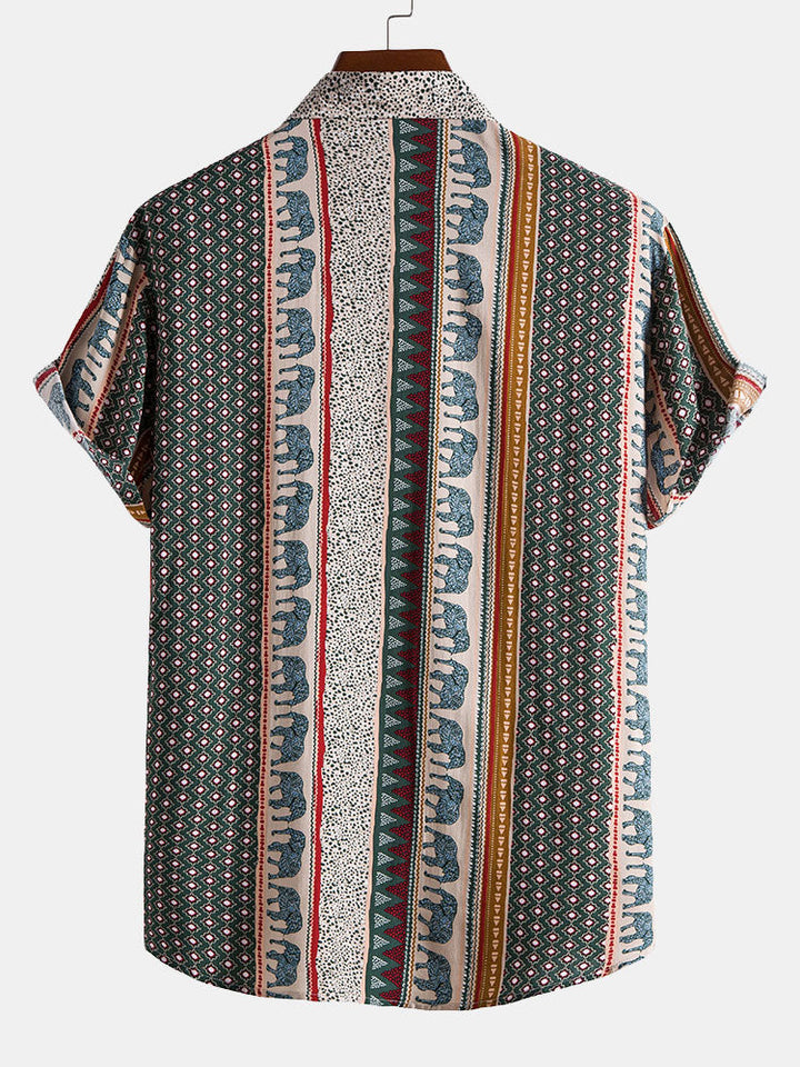 Milan | Men’s Short Sleeve Shirt with a Relaxed Patterned Finish