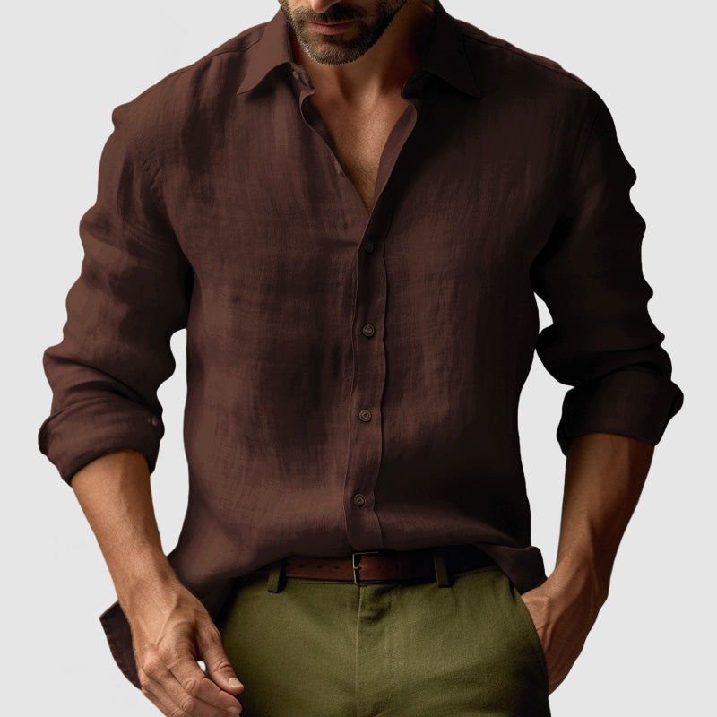 Killian | Men's Linen Shirt with Rolled Sleeves