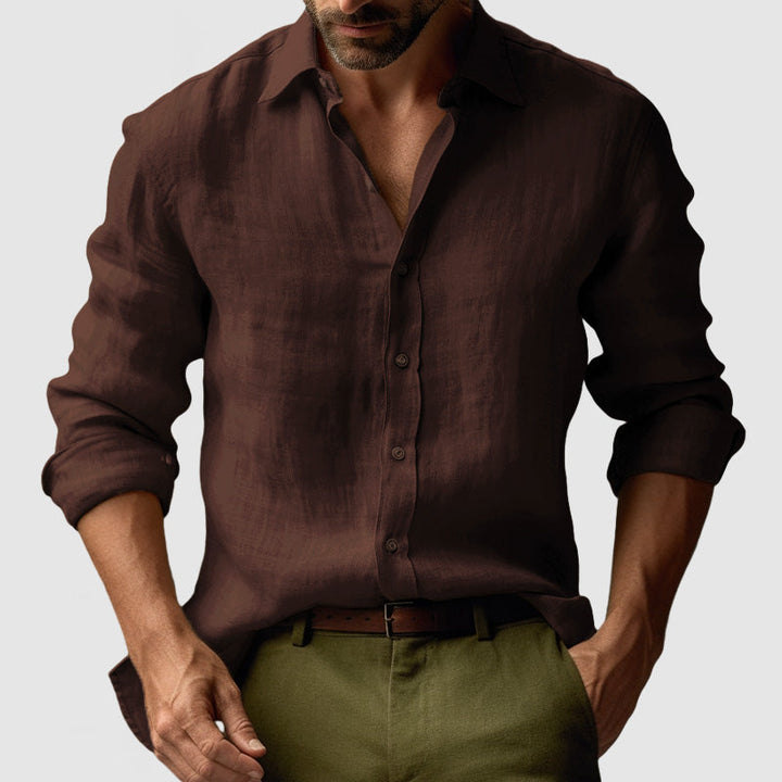 Killian | Men's Linen Shirt with Rolled Sleeves