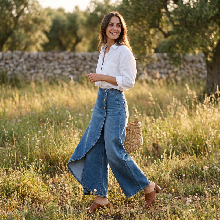 Angelique | Women's High-Waisted Wide-Leg Jeans in a Relaxed Everyday Fit