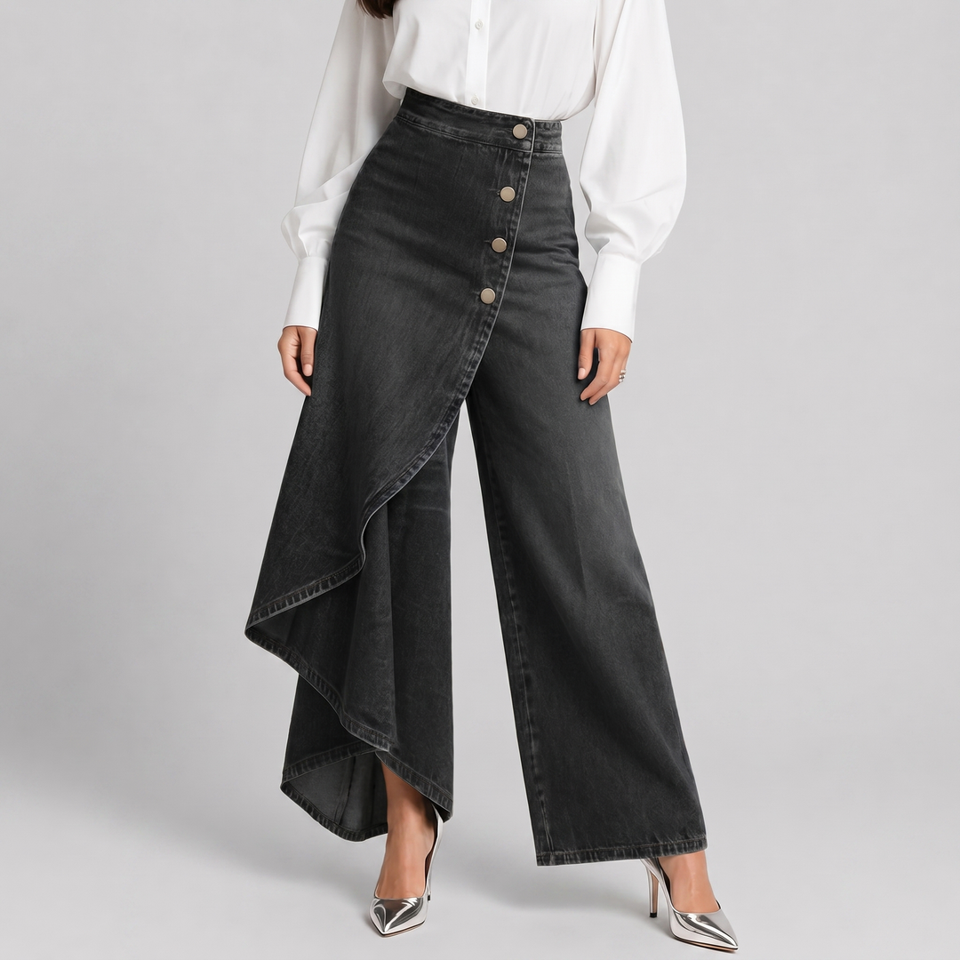 Angelique | Women's High-Waisted Wide-Leg Jeans in a Relaxed Everyday Fit