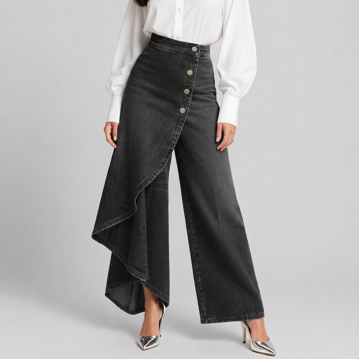 Angelique | Women's High-Waisted Wide-Leg Jeans in a Relaxed Everyday Fit