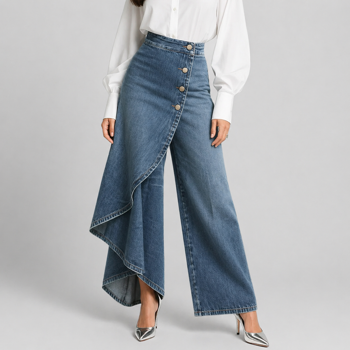 Angelique | Women's High-Waisted Wide-Leg Jeans in a Relaxed Everyday Fit
