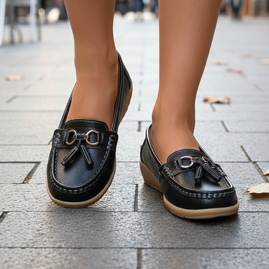 Fleur | Women's Tassel Loafers with Chic Detailing
