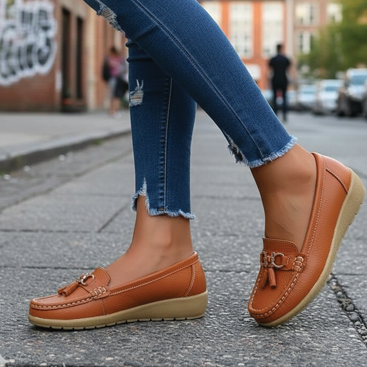 Fleur | Women's Tassel Loafers with Chic Detailing