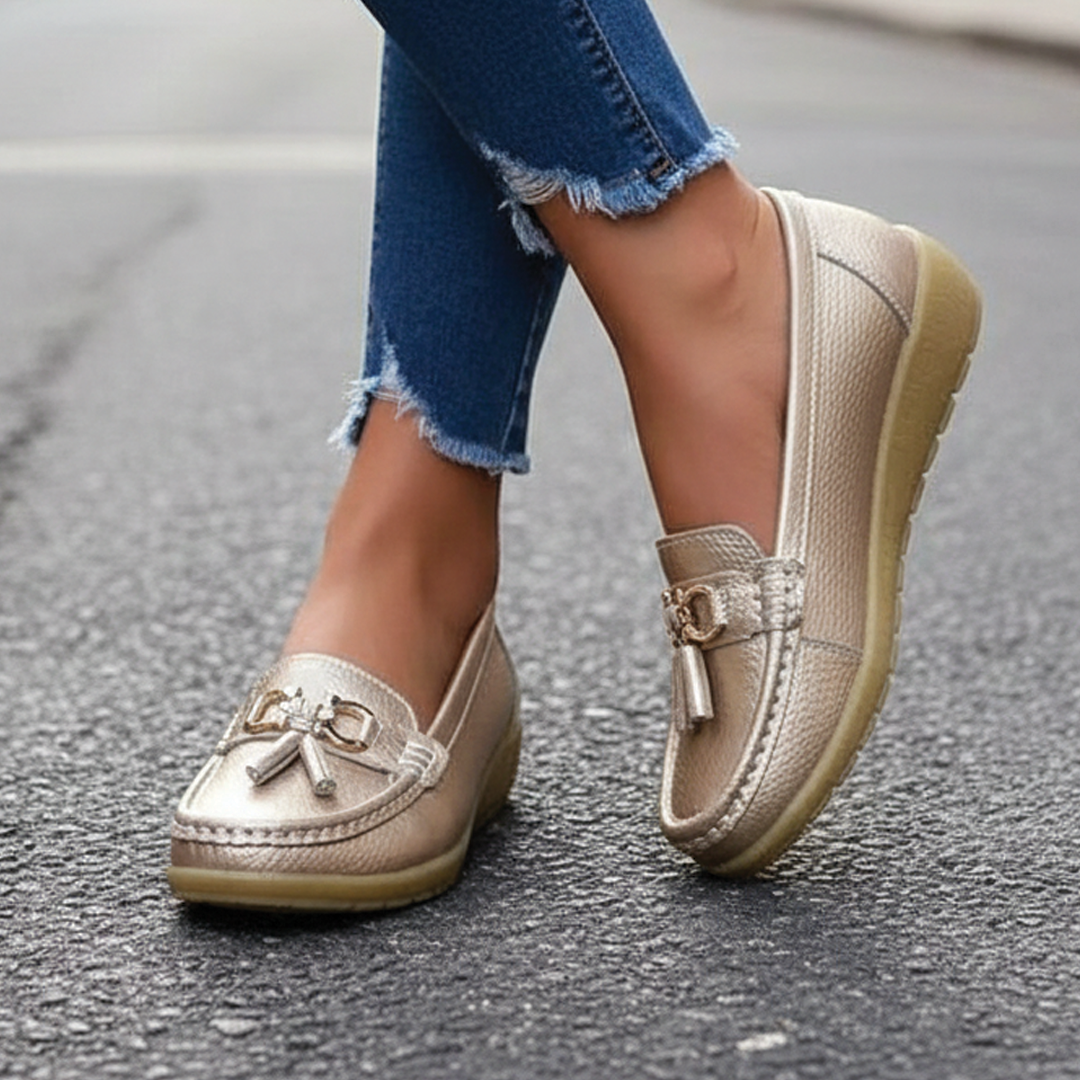 Fleur | Women's Tassel Loafers with Chic Detailing