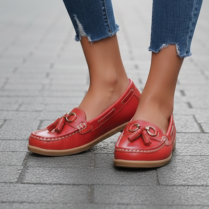 Fleur | Women's Tassel Loafers with Chic Detailing