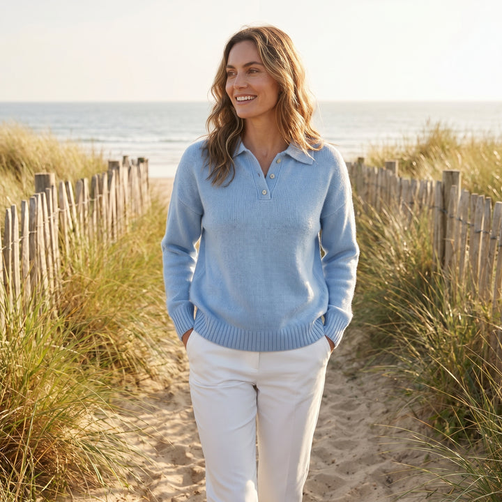 Buttonelle | Women's Classic Buttoned Turtleneck Sweater for Cosy Everyday Wear