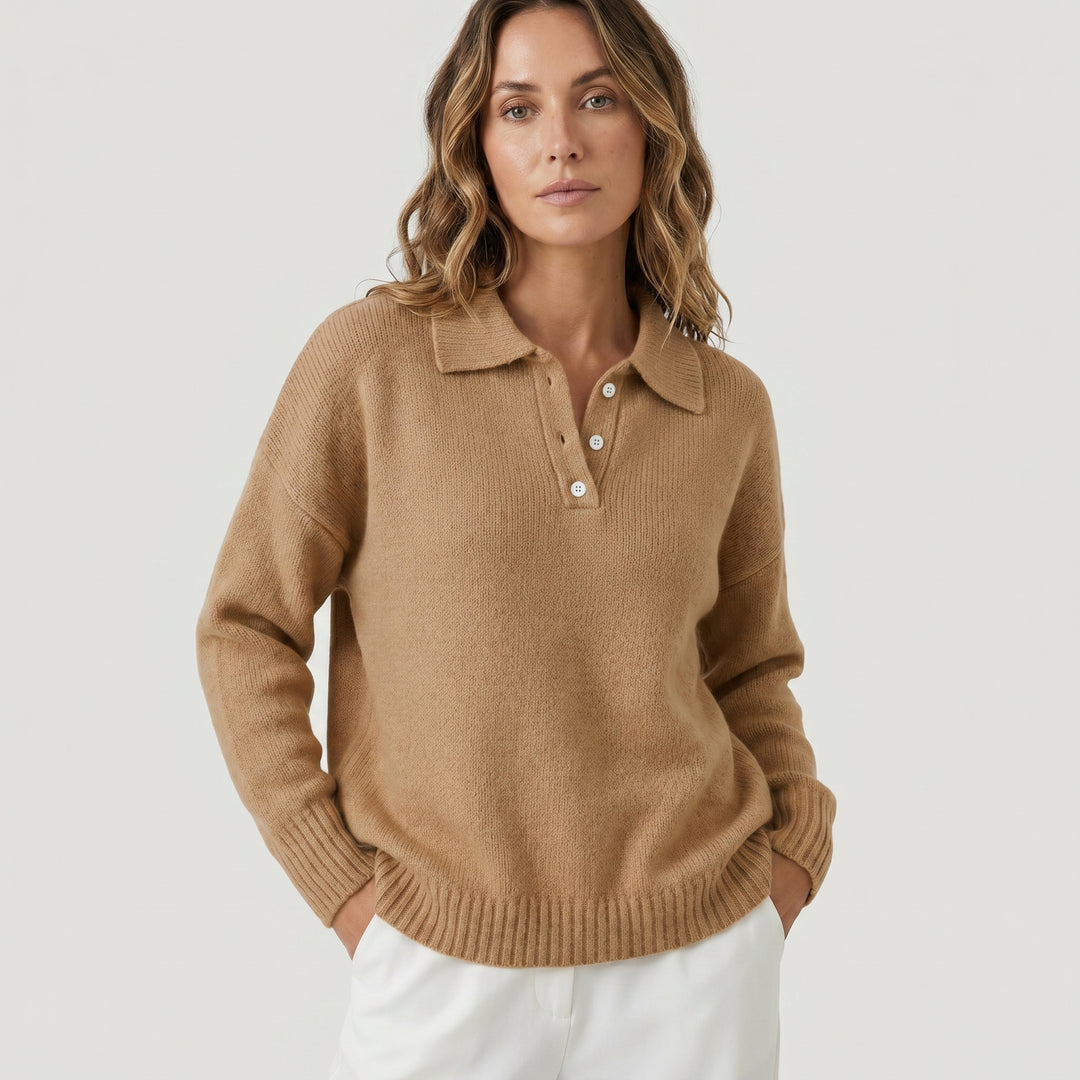 Buttonelle | Women's Classic Buttoned Turtleneck Sweater for Cosy Everyday Wear