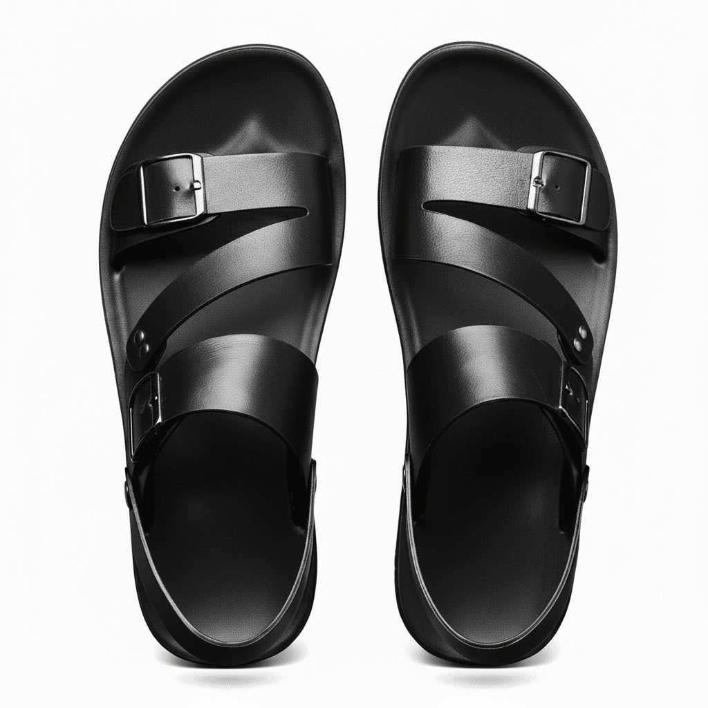 Jenson | Men's Leather Sandals with Buckle Detail
