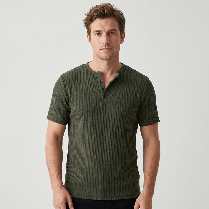 Callum | Men's 4-Button Knit Top for Casual Everyday Wear