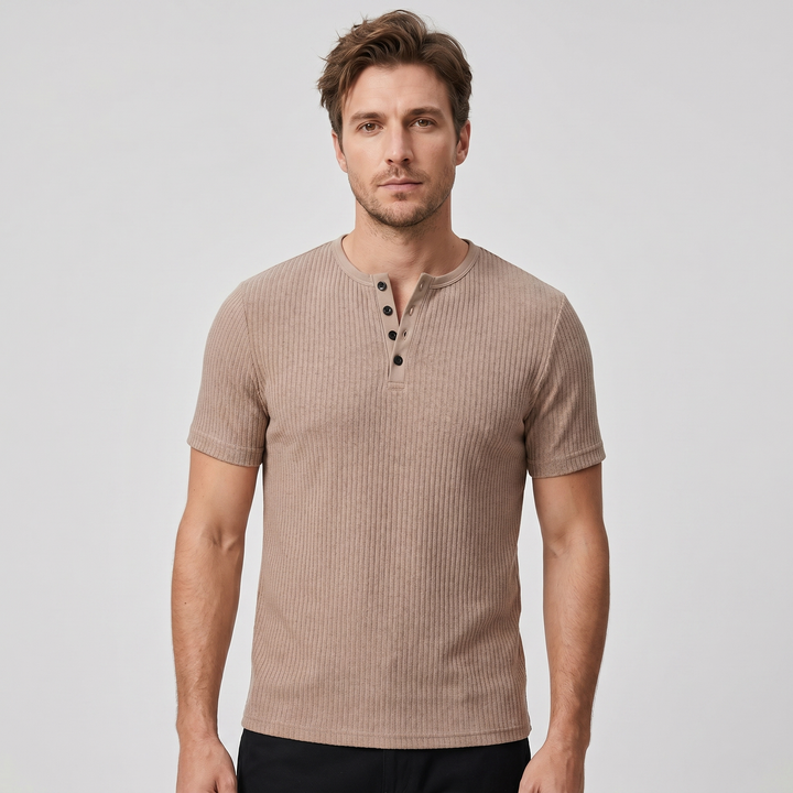 Callum | Men's 4-Button Knit Top for Casual Everyday Wear