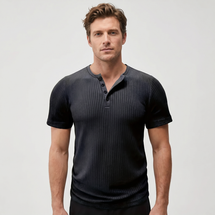 Callum | Men's 4-Button Knit Top for Casual Everyday Wear
