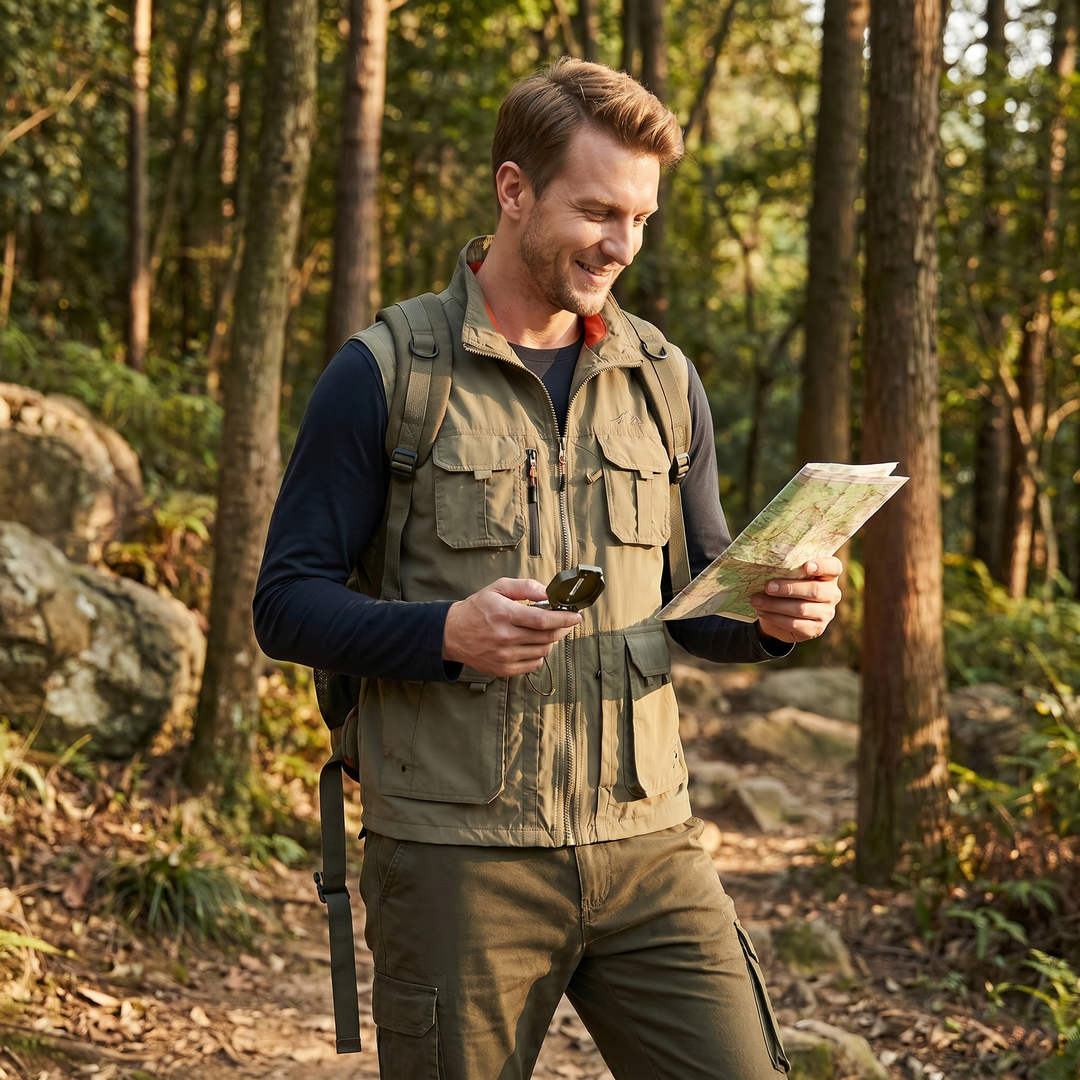 Carter | Men's Multi-Pocket Breathable Cargo Vest for Outdoor Everyday Wear