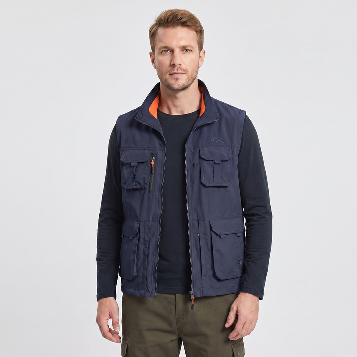 Carter | Men's Multi-Pocket Breathable Cargo Vest for Outdoor Everyday Wear
