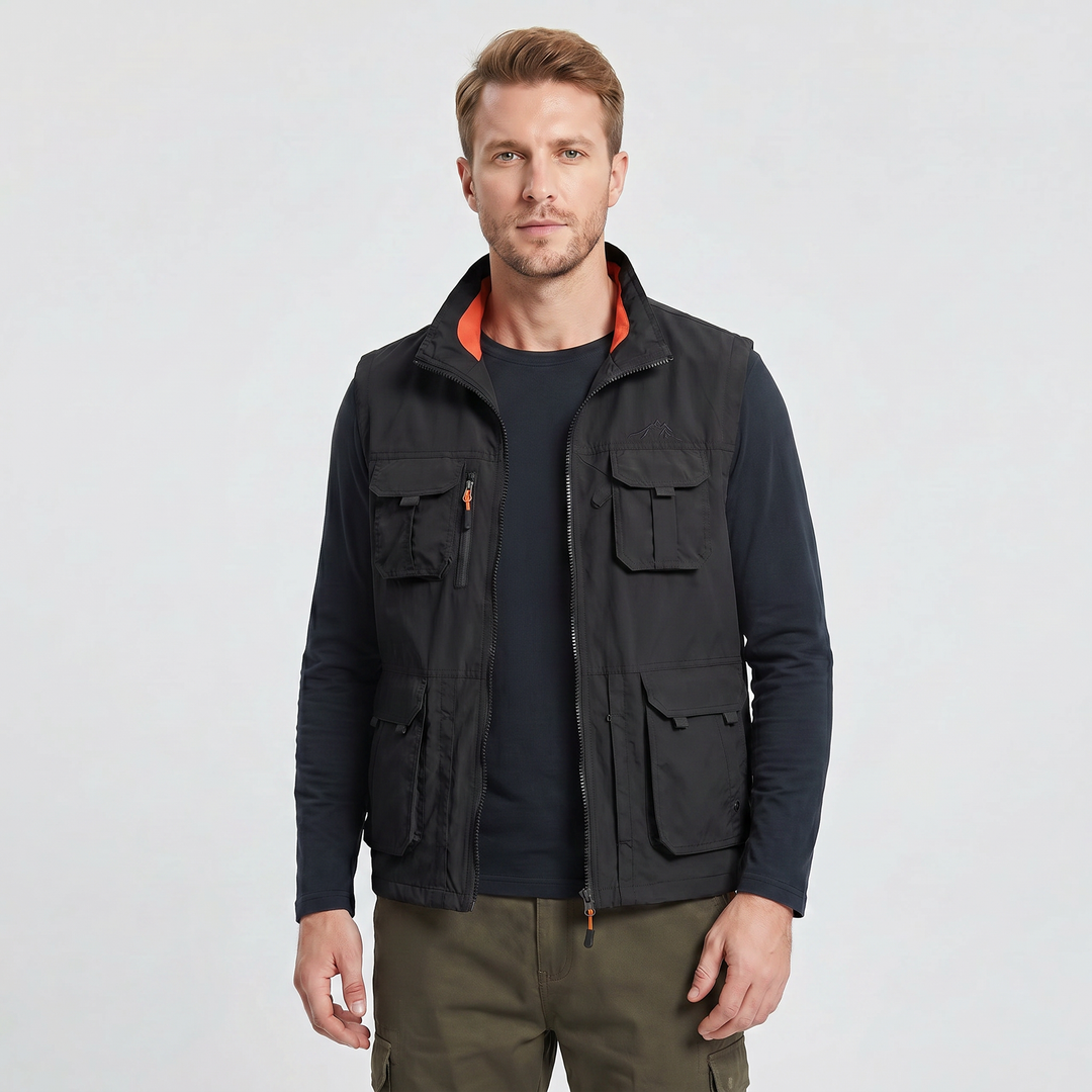 Carter | Men's Multi-Pocket Breathable Cargo Vest for Outdoor Everyday Wear
