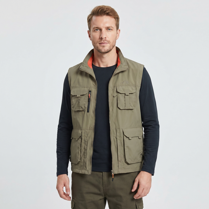 Carter | Men's Multi-Pocket Breathable Cargo Vest for Outdoor Everyday Wear