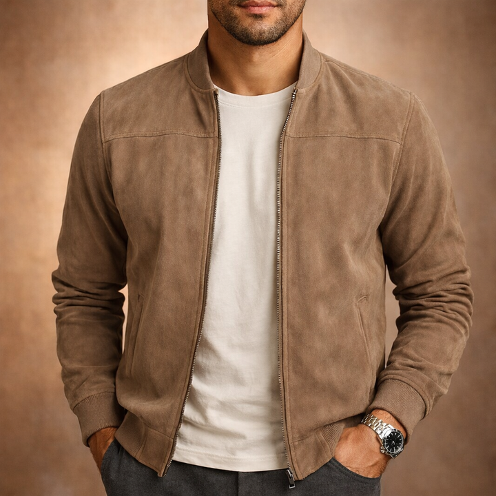 Ronan | Men’s Bomber Jacket with a Soft Textured Finish