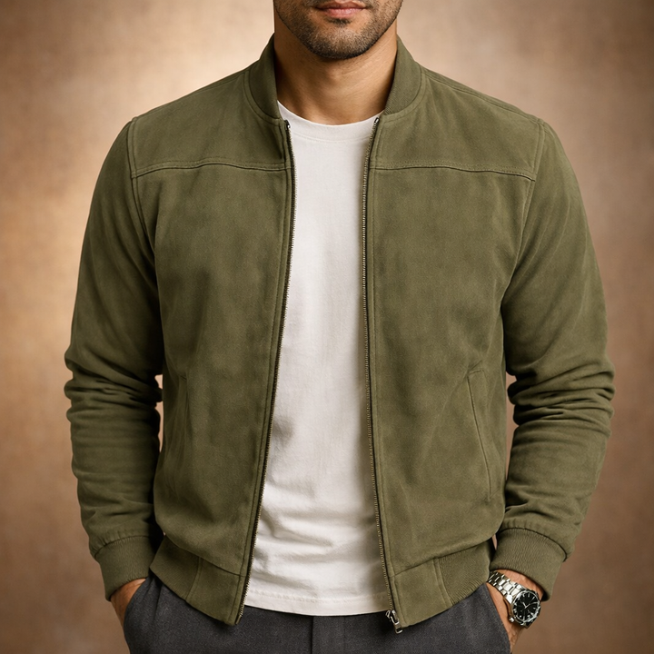 Ronan | Men’s Bomber Jacket with a Soft Textured Finish
