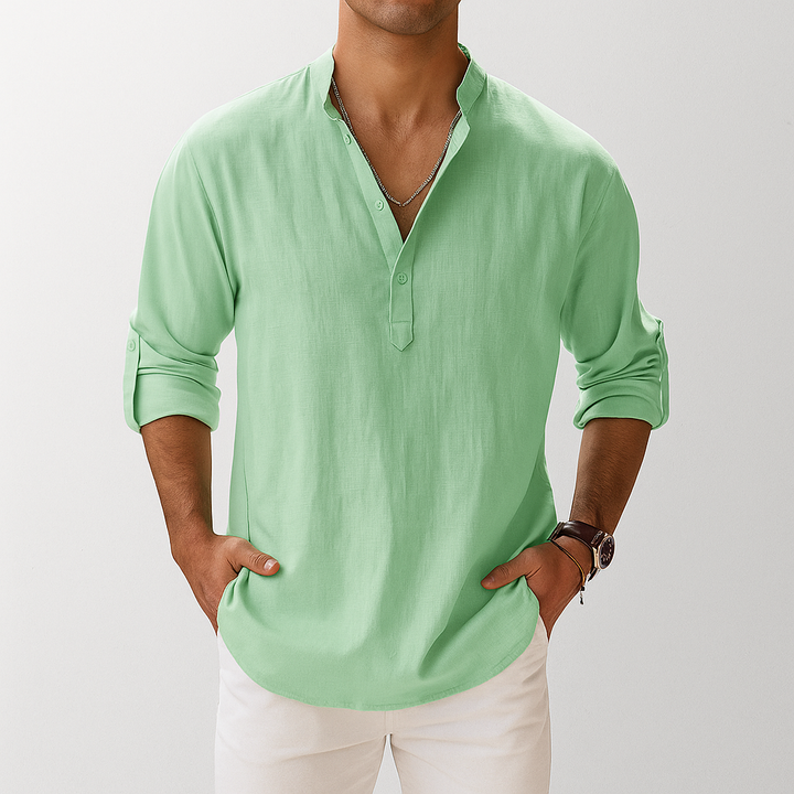 Percy | Men's Casual Shirt with Mandarin Collar