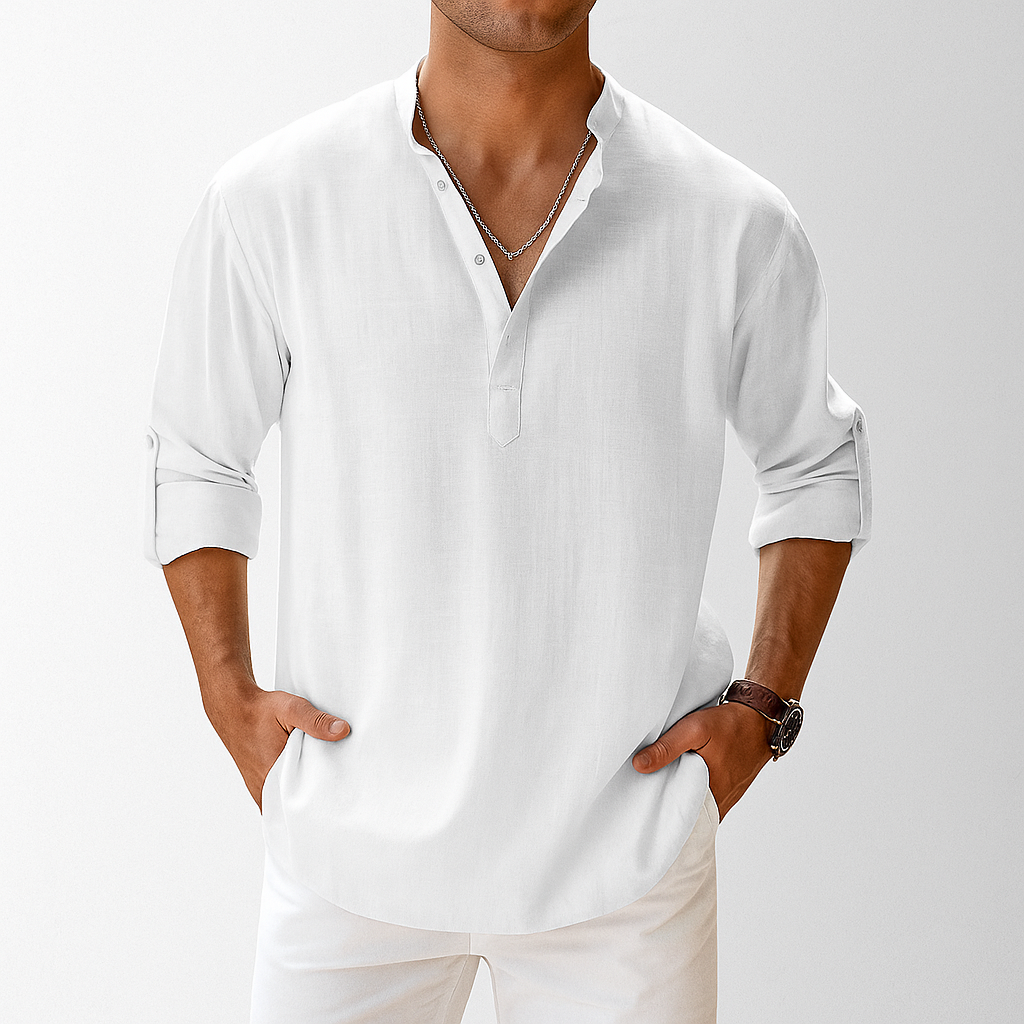 Percy | Men's Casual Shirt with Mandarin Collar