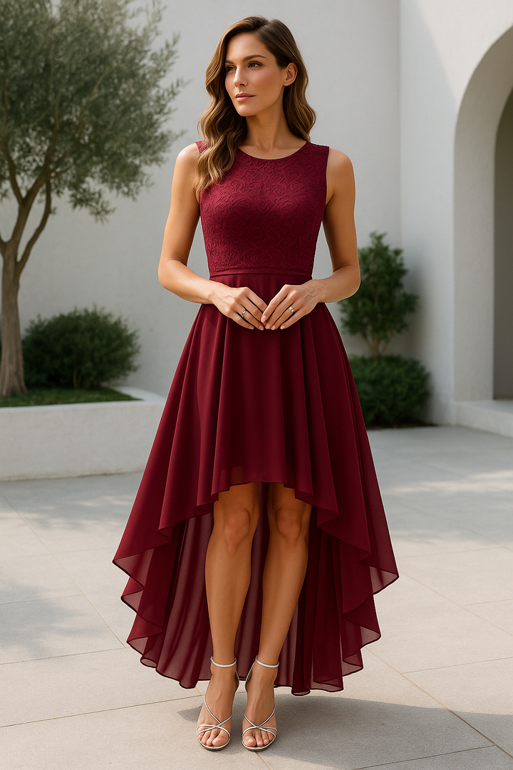 Celeste | Women’s High Low Dress with a Sleeveless Bodice