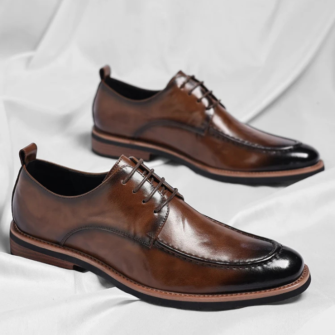 Marlo | Men's Derby Shoes with Black Toe Detail
