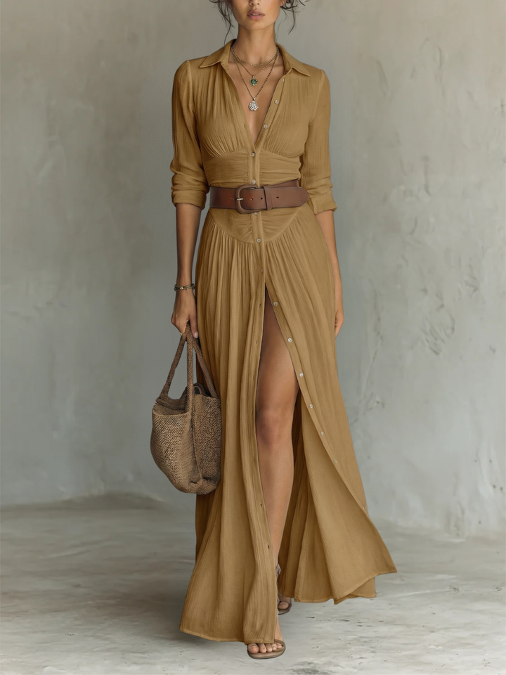 Amelie | Women’s Maxi Dress with a Belted Wrap Front