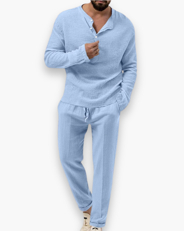 Kastel | Men's Casual Loungewear Set in Soft Cotton
