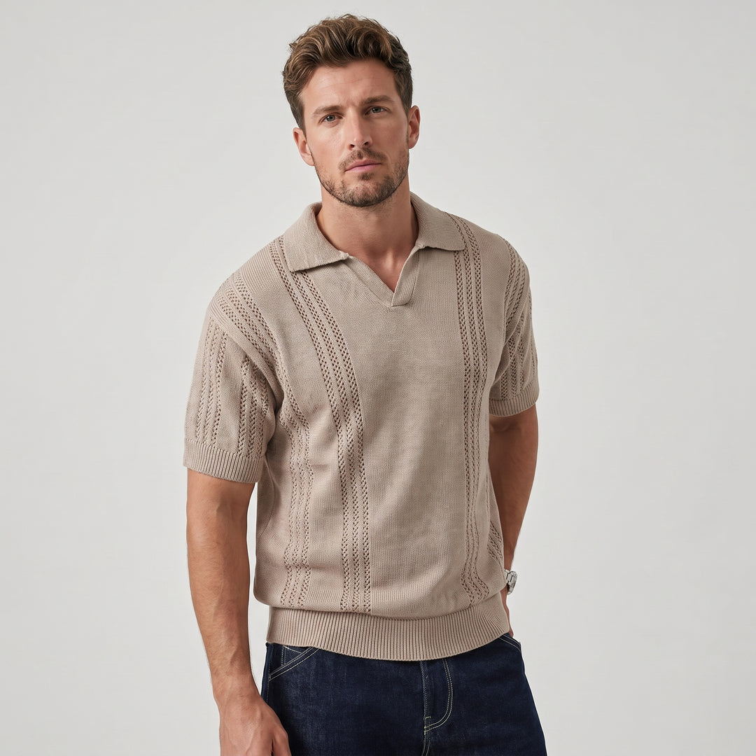Franco | Men's Knit Polo Shirt for Smart Casual Everyday Wear