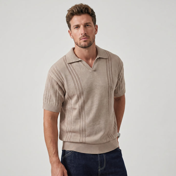 Franco | Men's Knit Polo Shirt for Smart Casual Everyday Wear