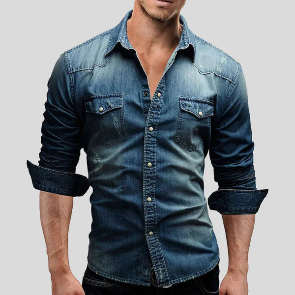 Hudson | Men’s Denim Shirt with a Casual Button Front