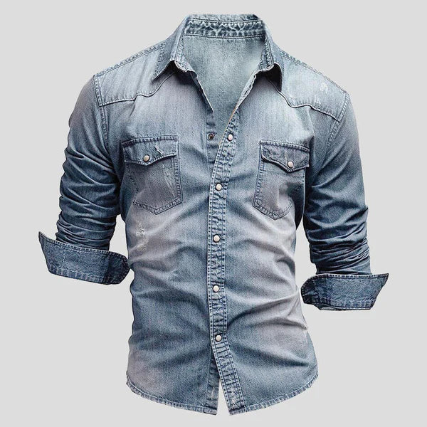 Hudson | Men’s Denim Shirt with a Casual Button Front