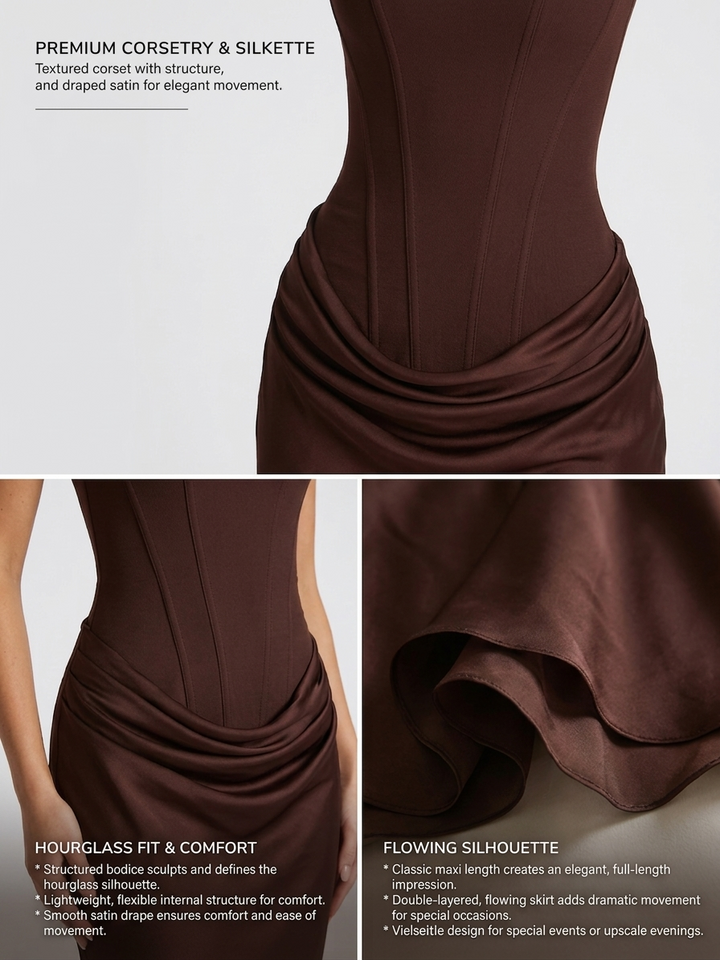 Alina | Women’s Maxi Dress with a Draped Cowl Neckline