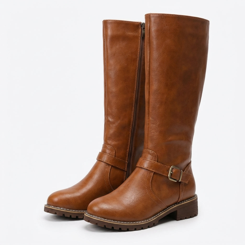 Isla | Women’s Knee High Boots with a Buckle Detail