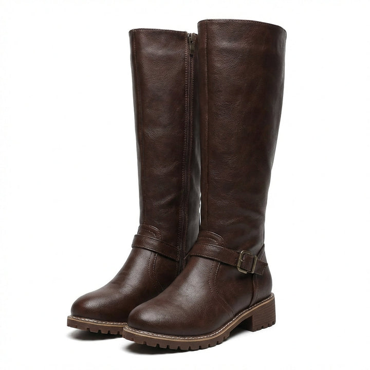 Isla | Women’s Knee High Boots with a Buckle Detail