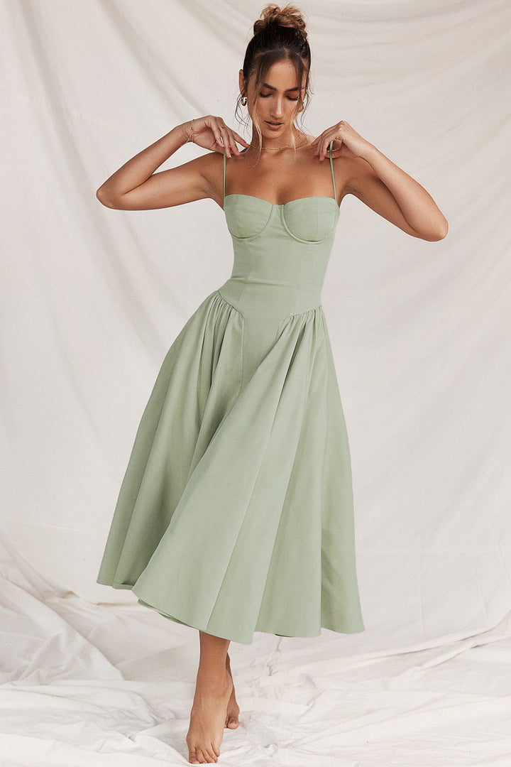 Seren | Women’s Midi Dress in a Soft Strappy Style