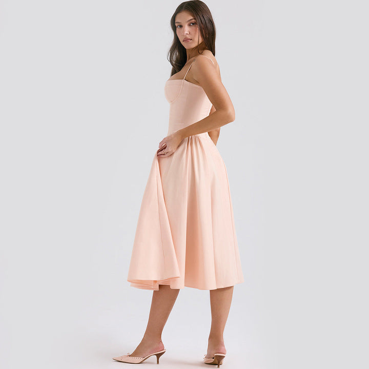 Seren | Women’s Midi Dress in a Soft Strappy Style